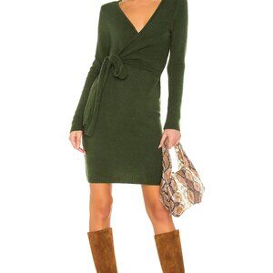 LPA Sean Wrap Dress in Green - Revolve - Size Small